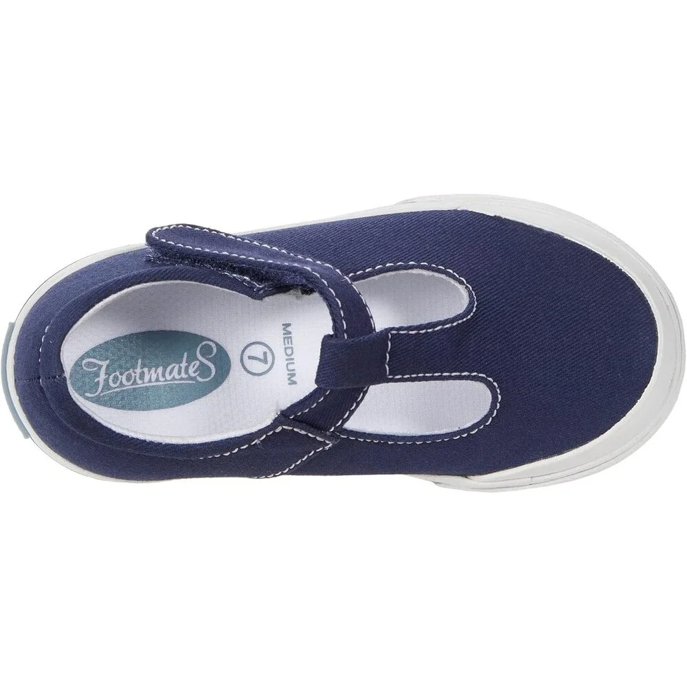 FootMates Drew V102-410 Sneaker Girls US 9 W Navy Round Toe Comfort Shoes DAB338